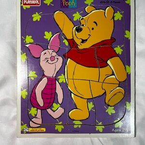 Vintage 90’s Playskool Disney Winnie The Pooh & Piglet Wooden 8pc Puzzle